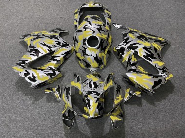 02-12 Jaune Camouflage VFR800 Carénage Moto