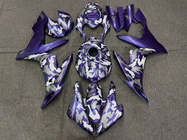 04-06 Violet Foncé Camouflage R1 Carénage Moto