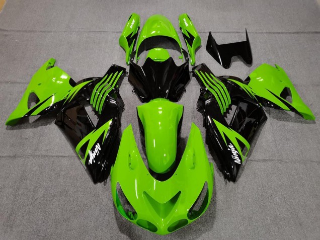 06-11 Vert Lime & Noir ZX14R Carénage Moto