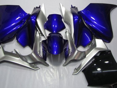 10-13 Bleu Profond & Argent VFR1200 Carénage Moto