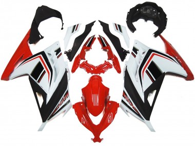 13-18 Rouge Blanc & Noir Brillant Ninja 300 Carénage Moto